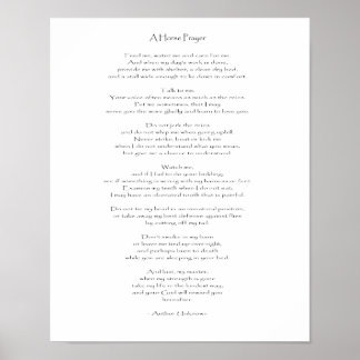 Ein Pferdegebet - Drucken Poster