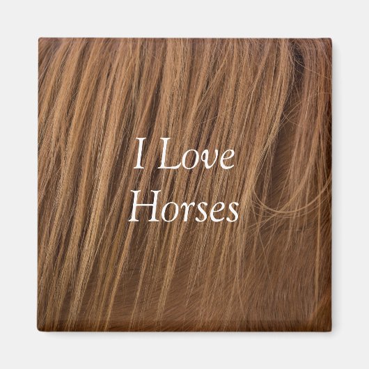 Ein Pferdemane I Liebe Pferde Magnet (Vorne)