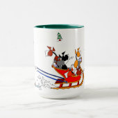 Ein Pferdeoffener Sleigh-PferdeCartoon Tasse (Zentrum)