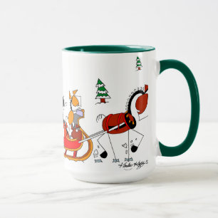 Ein Pferdeoffener Sleigh-PferdeCartoon Tasse