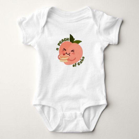 Ein Pfirsigkuchen Baby Strampler (Vorderseite)