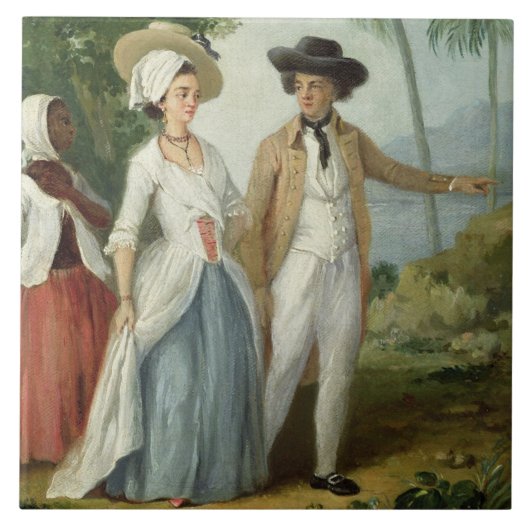 Ein Pflanzer und seine Ehefrau, teilgenommen von Fliese (Vorderseite)