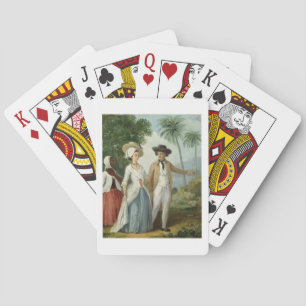 Ein Pflanzer und seine Frau, bedient von einem Die Spielkarten