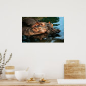 Ein Pflegeportrait einer Mutter mit Hippopotamus Poster (Küche)