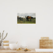 Ein pflügender Bauer Poster (Küche)