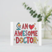 Ein phantastischer Arzt. Dankeschön Postkarte (Stehend Vorderseite)