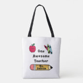 Ein Phantastischer Lehrer Grund I Liebe School Tasche (Rückseite)