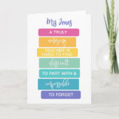 Ein phantastischer Lehrer ist schwer zu finden Karte (Vorderseite)