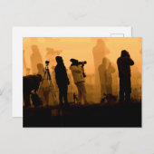 Ein Phantastischer Sonnenuntergang - Gänse bei Son Postkarte (Vorne/Hinten)