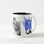 Ein Phantastischer Vater Moderner Foto Vatertag Zweifarbige Tasse (VorderseiteRechts)