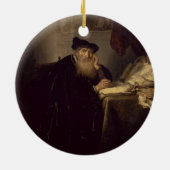Ein Philosoph, 1635 (Öl auf Platte) Keramik Ornament (Hinten)
