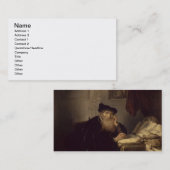 Ein Philosoph, 1635 (Öl auf Platte) Visitenkarte (Vorne/Hinten)