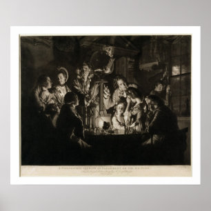 Ein Philosoph, der ein Experiment auf dem Air Pum  Poster