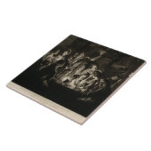 Ein Philosoph, der ein Experiment auf der Luft Pum Fliese (Seite)