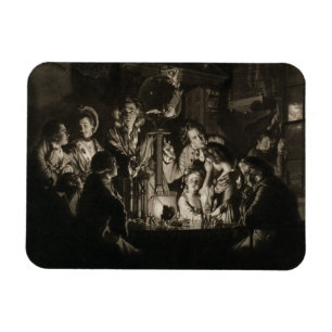 Ein Philosoph, der ein Experiment auf der Luft Pum Magnet