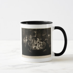 Ein Philosoph, der ein Experiment auf der Luft Pum Tasse
