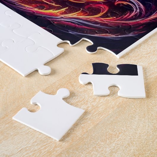 Ein Phönix, der aus feuerfester Asche aufsteigt. Puzzle (Seite)