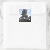 Ein Phönix-taktisches Satellitenterminal Quadratischer Aufkleber (Tasche)