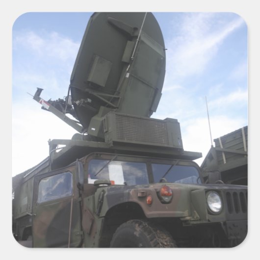 Ein Phönix-taktisches Satellitenterminal Quadratischer Aufkleber (Vorderseite)