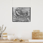 Ein phönizisches Handelsschiff in Sidon Poster (Küche)