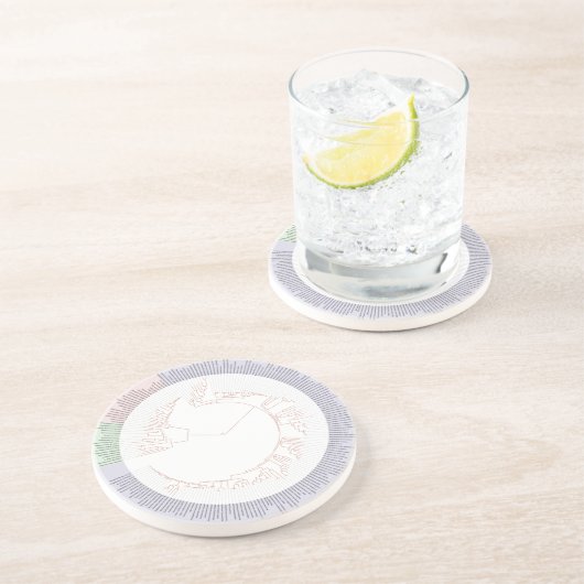 Ein phylogenetischer Baum Getränkeuntersetzer (Seite)