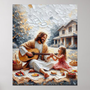 Ein Picnic Together, Christliche Kunst, Jesus und  Poster