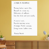 Ein Pier in Noway Gedicht von Pamela Storch Leinwanddruck (Insitu (Wohnzimmer))