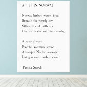 Ein Pier in Noway Gedicht von Pamela Storch Leinwanddruck (Insitu (Holzboden))