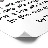 Ein PIG-Zitat von Winston Churchill Poster (Ecke)