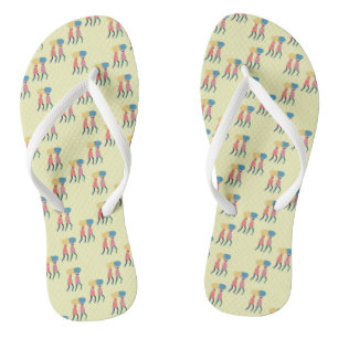 Ein Pillmuster tragen Badesandalen