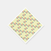 Ein Pillmuster tragen Serviette (Ecke)