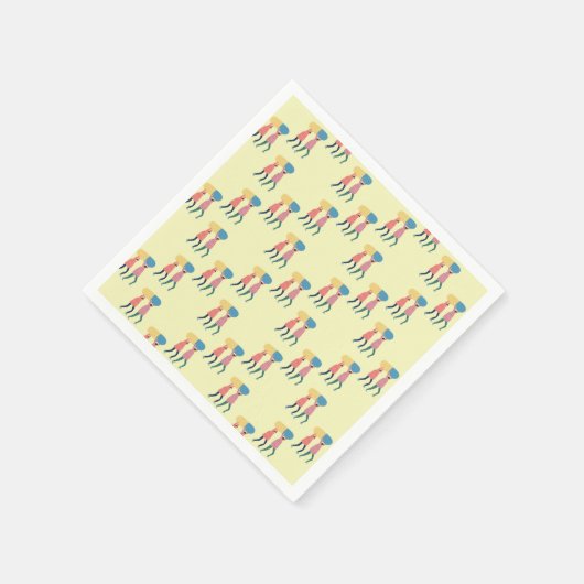 Ein Pillmuster tragen Serviette (Ecke)