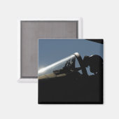 Ein Pilot bereitet den Start vor Magnet (Vorderseite/Rückseite)