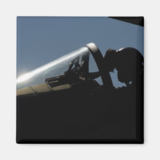 Ein Pilot bereitet den Start vor Magnet (Vorne)