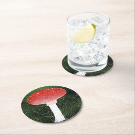 Ein Pilzpilz Runder Pappuntersetzer