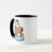 Ein Pinguin spielt Ihnen eine Akkordeonluft. Tasse (Vorderseite Links)