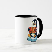 Ein Pinguin spielt Ihnen eine Akkordeonluft. Tasse (VorderseiteRechts)