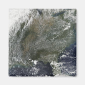 Ein pinradähnliches Muster von Hochdruckwolken Magnet (Vorne)