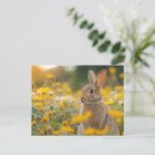 Ein Pinsel der Natur: Kaninchen Postkarte (Stehend Vorderseite)