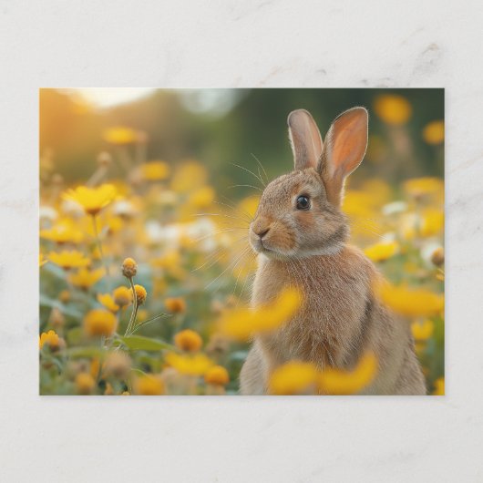 Ein Pinsel der Natur: Kaninchen Postkarte (Vorderseite)