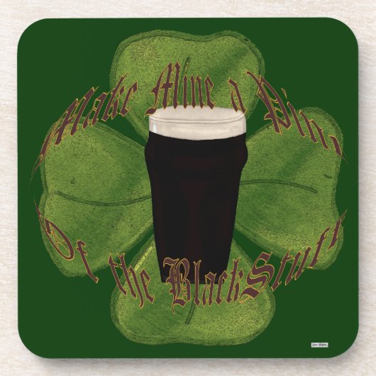 Ein Pint des Schwarzen Stuhls Getränkeuntersetzer (Vorderseite)