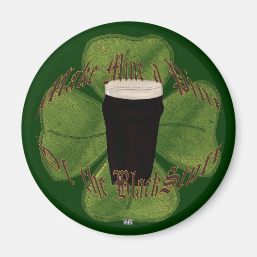 Ein Pint des Schwarzen Stuhls Magnet (Vorne)