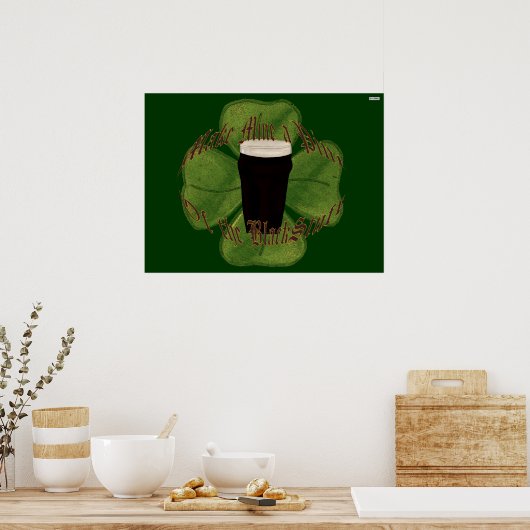 Ein Pint des Schwarzen Stuhls Poster (Küche)