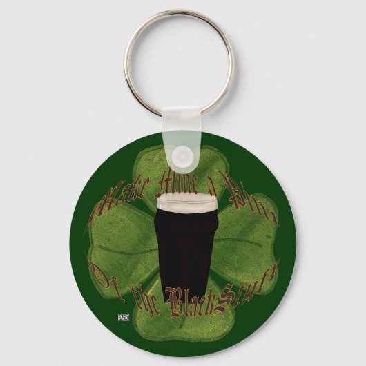 Ein Pint des Schwarzen Stuhls Schlüsselanhänger (Vorderseite)