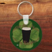 Ein Pint des Schwarzen Stuhls Schlüsselanhänger (Vorderseite)