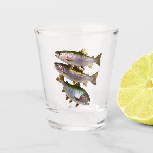 Ein Pint Forelle Schnapsglas (Vorderseite)