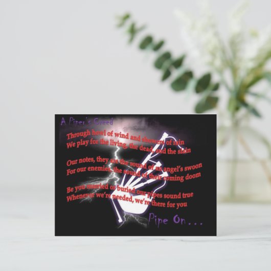 Ein Piper's Creed (Blitz) Postkarte (Stehend Vorderseite)