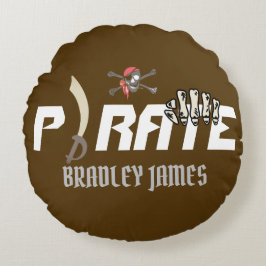 Ein Pirat | International Talk Like a Pirate Day Rundes Kissen