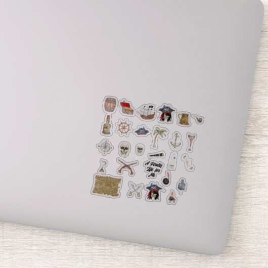 Ein Piratenleben für mich Aufkleber (Detail)