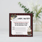 'Ein Piratenleben für mich' - Einladung zum Geburt (Stehend Vorderseite)